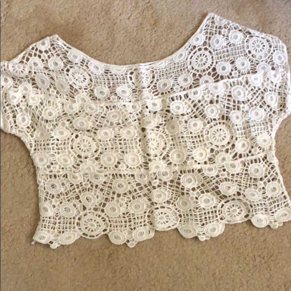 White crochet top